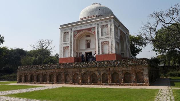 A view of the Lakkharwala Gumbad in the Sunder Nursery lawns. Officials say that the garden will be next only to Lodhi Garden among the city’s parks in terms of heritage, flora and fauna. “The garden has 15 monuments, double the number at Lodhi Garden,” said Ratish Nanda, CEO, Aga Khan Trust for Culture (AKTC). (Vipin Kumar / HT Photo) A view of the Lakkharwala Gumbad in the Sunder Nursery lawns. Officials say that the garden will be next only to Lodhi Garden among the city’s parks in terms of heritage, flora and fauna. “The garden has 15 monuments, double the number at Lodhi Garden,” said Ratish Nanda, CEO, Aga Khan Trust for Culture (AKTC). (Vipin Kumar / HT Photo)