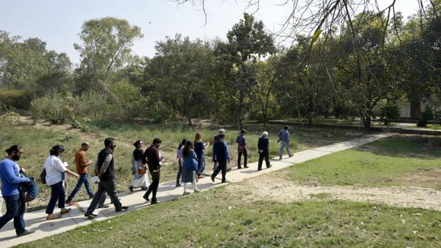 Aga Khan Trust members and members of the press stroll around the newly renovated Sunder Nursery. The Archaeological Survey of India and the South Delhi Municipal Corporation along with the Aga Khan Trust for Culture (AKTC) started conservation and landscaping at the nursery in 2007. (Vipin Kumar / HT Photo) Aga Khan Trust members and members of the press stroll around the newly renovated Sunder Nursery. The Archaeological Survey of India and the South Delhi Municipal Corporation along with the Aga Khan Trust for Culture (AKTC) started conservation and landscaping at the nursery in 2007. (Vipin Kumar / HT Photo)