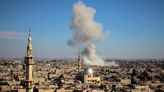 In May last year, Russia, Iran and Turkey signed an agreement to set up de-escalation zones, in order to prevent airstrike-related incidents in some parts of Syria. The de-escalation zones include- Idlib province, some parts of Latakia province, Hama and Aleppo provinces, Homs, Eastern Ghouta, Daraa and al-Quneitra provinces in southern Syria. (Hamza Al-Ajweh / AFP)
