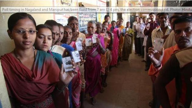 Polling in Nagaland will be held on February 27.(HT File Photo)