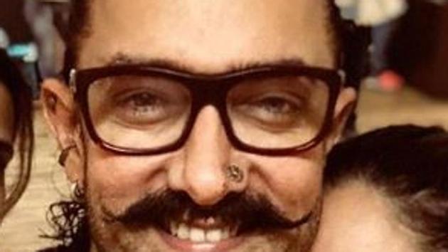 Aamir Khan on the sets of Thugs of Hindostan.