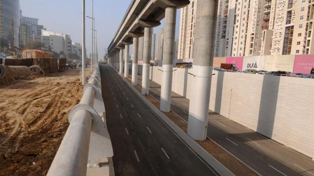 Gurgaon, India- February 21, 2018: The underpass at Genpact Chowk on the Golf Course Road is likely to be launched on March 31 as per Haryana Urban Development Authority (HUDA) officials, in Gurgaon, India, on Wednesday, February 21, 2018. (Photo by Parveen Kumar/Hindustan Times)(Parveen Kumar/HT Photo) Gurgaon, India- February 21, 2018: The underpass at Genpact Chowk on the Golf Course Road is likely to be launched on March 31 as per Haryana Urban Development Authority (HUDA) officials, in Gurgaon, India, on Wednesday, February 21, 2018. (Photo by Parveen Kumar/Hindustan Times)(Parveen Kumar/HT Photo)