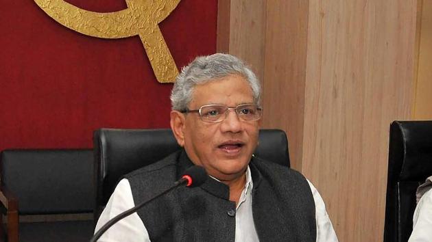 CPI(M) leader Sitaram Yechury during the party's central committee meeting.(PTI File Photo)