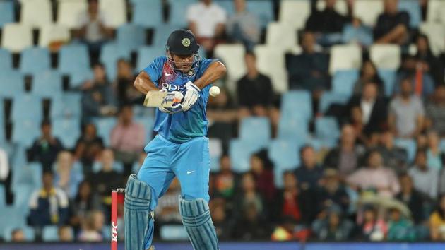 MS Dhoni blasted an aggressive fifty to boost India in the death overs. (BCCI)