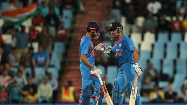 MS Dhoni and Manish Pandey’s 98-run stand helped India to 188/4 at the end of 20 overs. (BCCI)