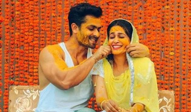 Dipika Kakar and Shoaib Ibrahim during their haldi ceremony.