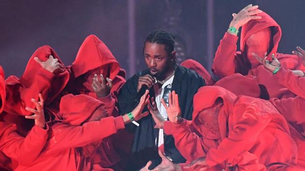 Kendrick Lamar performs during the 60th Annual Grammy Awards show on January 28, 2018, in New York. (AFP) Kendrick Lamar performs during the 60th Annual Grammy Awards show on January 28, 2018, in New York. (AFP)