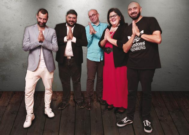 Left to right: Mirik Milan (Amsterdam), Riyaaz Amlani (Mumbai), Frédéric Hocquard (Paris), Amy Lamé (London) and Jorge Sanza (Madrid)(Shivangi Kulkarni)