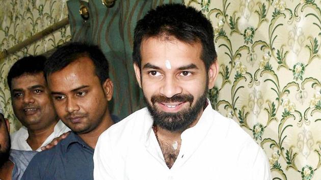 File photo of Rashtriya Janata Dal leader Tej Pratap Yadav in Patna. (HT) File photo of Rashtriya Janata Dal leader Tej Pratap Yadav in Patna. (HT)