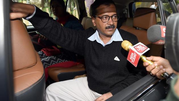 Delhi chief minister Arvind Kejriwal address media after Delhi Police searched his residence to probe the alleged assault of chief secretary Anshu Prakash. (Sonu Mehta/HT PHOTO) Delhi chief minister Arvind Kejriwal address media after Delhi Police searched his residence to probe the alleged assault of chief secretary Anshu Prakash. (Sonu Mehta/HT PHOTO)