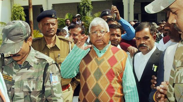 Lalu Prasad has been in the Ranchi Birsa Munda jail since December 23, 2017 since he was convicted in the case.(PTI) Lalu Prasad has been in the Ranchi Birsa Munda jail since December 23, 2017 since he was convicted in the case.(PTI)