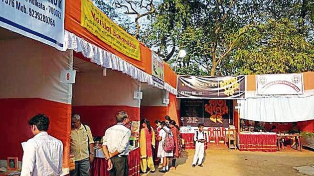 The centenary is being celebrated with a modest book fair organised at the Jadavpur campus of National Council of Education (NCE) which is a part of the campus of Jadavpur University. (HT Photo) The centenary is being celebrated with a modest book fair organised at the Jadavpur campus of National Council of Education (NCE) which is a part of the campus of Jadavpur University. (HT Photo)