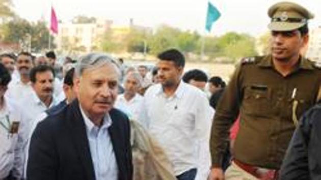 Rao Inderjit Singh seems to have given the war cry for the upcoming assembly election in 2019 in Haryana by raising the issue of Lal Dora house tax exemption (HT PHOTO) Rao Inderjit Singh seems to have given the war cry for the upcoming assembly election in 2019 in Haryana by raising the issue of Lal Dora house tax exemption (HT PHOTO)