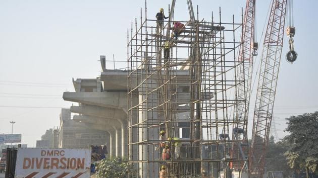 The officials said the TOD zones, proposed either side of the 9.41km Metro route, has not attracted any major projects so far. (Sakib Ali/HT Photo) The officials said the TOD zones, proposed either side of the 9.41km Metro route, has not attracted any major projects so far. (Sakib Ali/HT Photo)