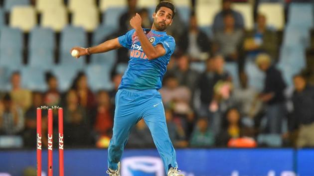 India's Bhuvneshwar Kumar was named Man-of-the-Series for the South Africa T20s.(AFP)