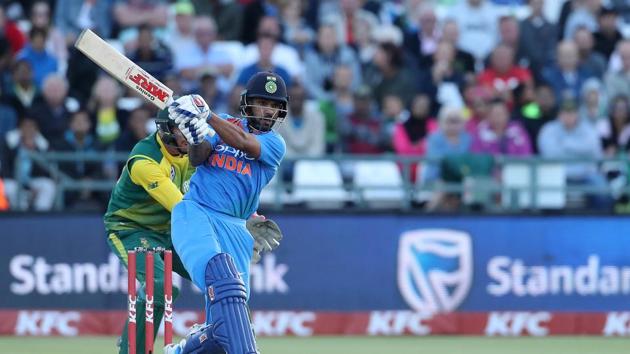 Shikhar Dhawan looked set to hit another fifty but he also departed for 47 as India lost some momentum. (BCCI) 