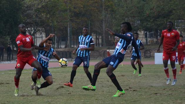 Minerva Punjab FC, who will face Aizawal FC on Monday, are in a strong position to win the I-League.(HT Photo)