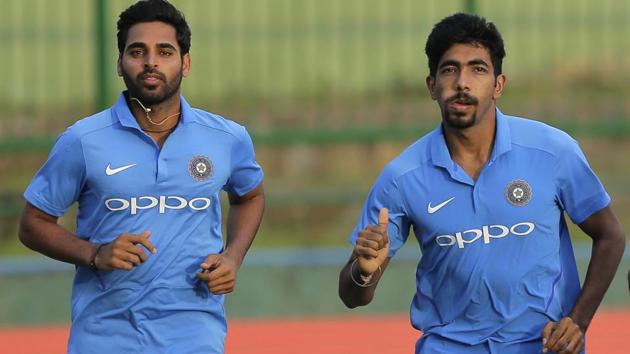 Bhuvneshwar Kumar (L) and Jasprit Bumrah (R) have turned into potent forces for India in the death overs.(AP)