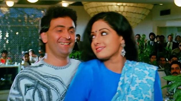 Sridevi worked with Rishi Kapoor in films such as Chandni and Nagina.