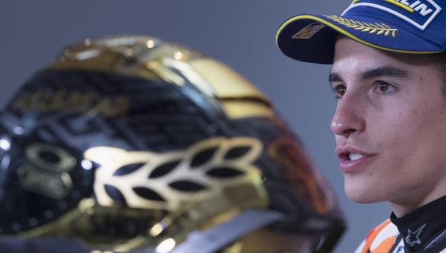 (File pic) Marc Marquez of Reposol Honda Team speaks during the press conference after sealing the championship at the end of the MotoGP race at the Comunitat Valenciana Grand Prix on November 12, 2017. (Getty Images) (File pic) Marc Marquez of Reposol Honda Team speaks during the press conference after sealing the championship at the end of the MotoGP race at the Comunitat Valenciana Grand Prix on November 12, 2017. (Getty Images)