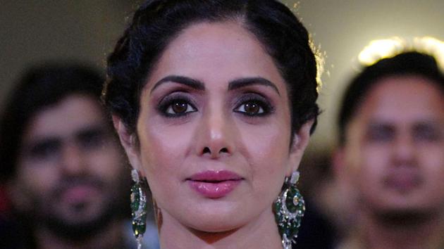 Sridevi during the 'Umang Mumbai Police Show 2018' in Mumbai on January 13, 2018.(AFP File Photo) Sridevi during the 'Umang Mumbai Police Show 2018' in Mumbai on January 13, 2018.(AFP File Photo)