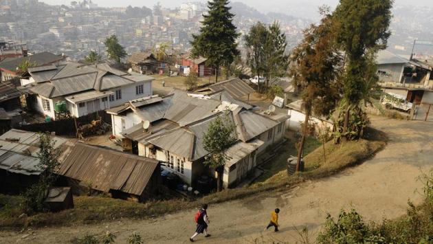 A long view of Kohima city before the Assembly Elections in Nagaland, India. (Samir Jana / HT Photo) A long view of Kohima city before the Assembly Elections in Nagaland, India. (Samir Jana / HT Photo)