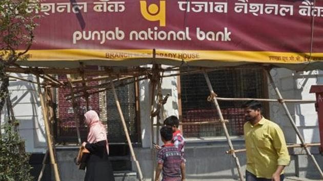 People walk past as the CBI team seals Punjab National Bank’s South Mumbai branch at Brady House last week.(PTI File Photo) People walk past as the CBI team seals Punjab National Bank’s South Mumbai branch at Brady House last week.(PTI File Photo)