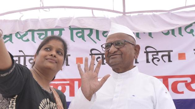 Anna Hazare in Lucknow. (HT Photo) Anna Hazare in Lucknow. (HT Photo)