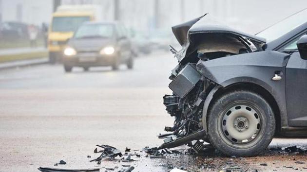 A driver of a private car died while two of his passengers and a watchman got injured, as he lost control of the car at Chithalsar.(HT File (Representational Image))