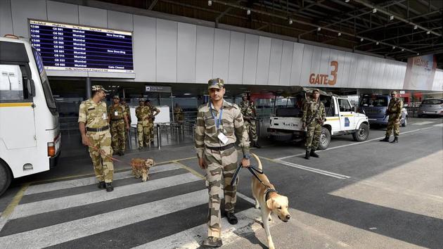The airport is on high alert and random checks with metal detectors have been carried out to trace explosives.(PTI Photo)