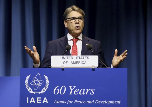 File photo of US energy secretary Rick Perry. (AP) File photo of US energy secretary Rick Perry. (AP)