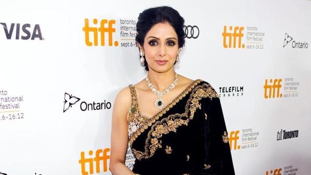 Sridevi Kapoor at the gala presentation of English Vinglish at the 37th Toronto International Film Festival, September 14, 2012.