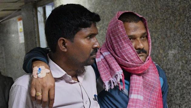 Suspended BJP leader Manoj Baitha, accused of mowing down nine school children in Muzaffarpur, surrenders before police in Patna.(PTI Photo)