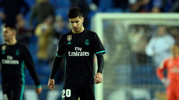 Real Madrid lost 0-1 to La Liga when Espanyol forward Gerard Moreno struck late in the 93rd minute. (AFP) Real Madrid lost 0-1 to La Liga when Espanyol forward Gerard Moreno struck late in the 93rd minute. (AFP)