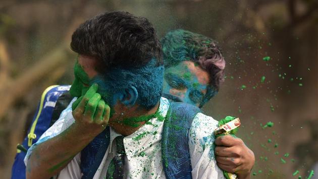 Noida Campuses Take On Colourful Hues As Students Celebrate Holi