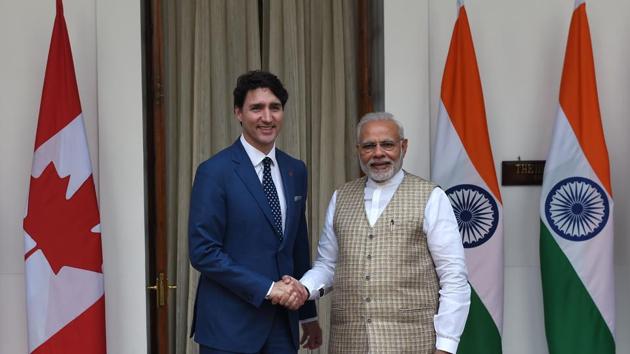 Canadian Prime Minister Justin Trudeau (L) and Indian Prime Minister Narendra Modi, New Delhi, February 23, 2018 (AFP) Canadian Prime Minister Justin Trudeau (L) and Indian Prime Minister Narendra Modi, New Delhi, February 23, 2018 (AFP)