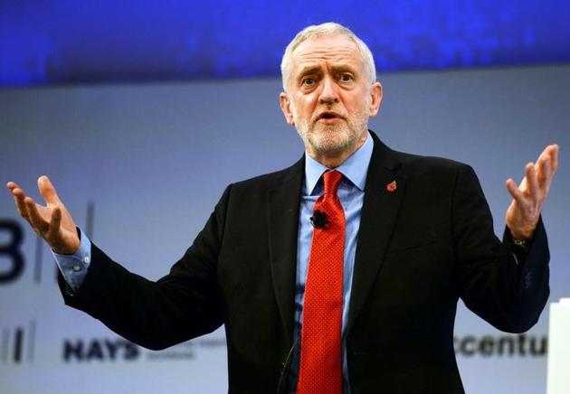 Jeremy Corbyn, the leader of Britain's opposition Labour Party speaks at the Conferederation of British Industry's annual conference in London, Britain, November 6, 2017. REUTERS/Mary Turner/File Photo(Reuters File Photo)