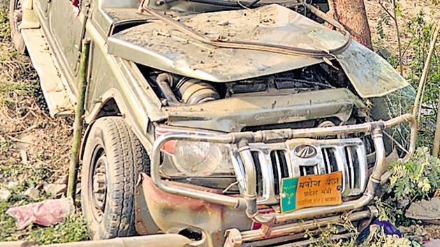 Suspended Bharatiya Janta Party (BJP) leader Manoj Baitha surrendered before the local police in the wee hours of Wednesday, four days after a Bolero he was allegedly driving in an inebriated condition mowed down nine school children in Bihar’s Muzaffarpur district. Sources in the BJP said Baitha, in his early forties, was pressurised by the party’s leadership to surrender. (HT File) Suspended Bharatiya Janta Party (BJP) leader Manoj Baitha surrendered before the local police in the wee hours of Wednesday, four days after a Bolero he was allegedly driving in an inebriated condition mowed down nine school children in Bihar’s Muzaffarpur district. Sources in the BJP said Baitha, in his early forties, was pressurised by the party’s leadership to surrender. (HT File)