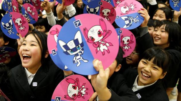 The official mascot for the Tokyo 2020 Olympics was unveiled in Tokyo on Wednesday. (REUTERS) The official mascot for the Tokyo 2020 Olympics was unveiled in Tokyo on Wednesday. (REUTERS)