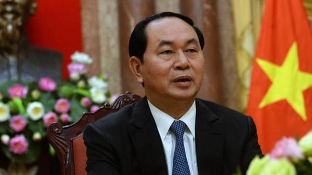 Vietnamese president Tran Dai Quang speaks during an interview at the presidential palace in Hanoi in 2016. (AFP File Photo) Vietnamese president Tran Dai Quang speaks during an interview at the presidential palace in Hanoi in 2016. (AFP File Photo)