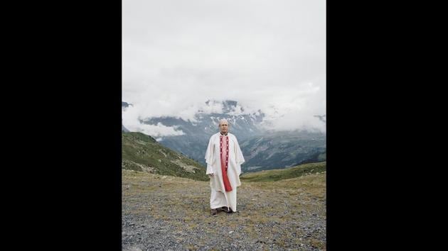 From Nola Minolfi’s ‘The Man Who Never Saw the Sea, 2016-2018,’ is a portrait of the village of Chamois that has ninety inhabitants. The houses are spread across a mountain in the Italian Alps, 1,800 meters above sea level. It is the highest municipality in Italy where cars are not allowed. The only way to get there is by foot, or by cable car. (Courtesy Nola Minolfi / JaipurPhoto 2018)