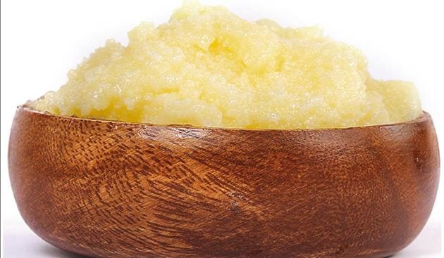 Ghee, also known as clarified butter, is a type of fat made by heating butter and then separating the resultant milk solids and water (iStock) Ghee, also known as clarified butter, is a type of fat made by heating butter and then separating the resultant milk solids and water (iStock)