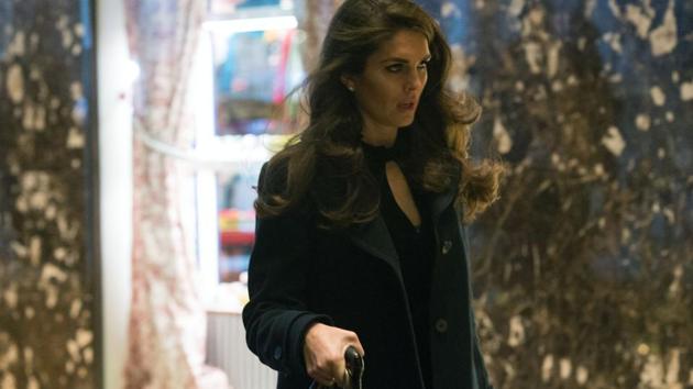 A file shows Hope Hicks arriving at Trump Tower for meetings with Donald Trump in New York. (AFP File Photo) A file shows Hope Hicks arriving at Trump Tower for meetings with Donald Trump in New York. (AFP File Photo)
