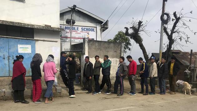The Election Commission on Thursday ordered a re-poll in 11 booths of eight assembly constituencies in Nagaland, two days after the state and neighbouring Meghalaya voted for new assemblies. Without going into the reason the EC letter said voting in 11 booths was declared void “on the basis of reports submitted and after taking all material circumstances into account.” (Yirmiyan Arthur / AP file ) The Election Commission on Thursday ordered a re-poll in 11 booths of eight assembly constituencies in Nagaland, two days after the state and neighbouring Meghalaya voted for new assemblies. Without going into the reason the EC letter said voting in 11 booths was declared void “on the basis of reports submitted and after taking all material circumstances into account.” (Yirmiyan Arthur / AP file )