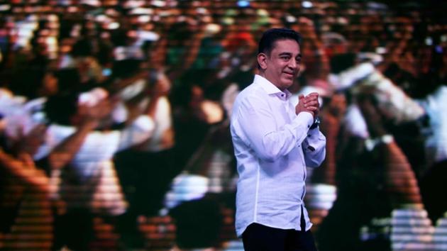 Speaking on liquor prohibition, actor-turned-politician Kamal Haasan’s party said, “The question is whether the liquor shops should be spread out like this. We have to go in search of a post office but there is no need to search for a TASMAC (Tamil Nadu government liquor outlet).” His stand comes at a time when major opposition political parties in Tamil Nadu are demanding implementation of total ban liquor sales in the state. (Arun Sankar / AFP File ) Speaking on liquor prohibition, actor-turned-politician Kamal Haasan’s party said, “The question is whether the liquor shops should be spread out like this. We have to go in search of a post office but there is no need to search for a TASMAC (Tamil Nadu government liquor outlet).” His stand comes at a time when major opposition political parties in Tamil Nadu are demanding implementation of total ban liquor sales in the state. (Arun Sankar / AFP File )
