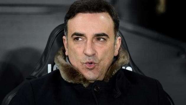 Swansea City manager Carlos Carvalhal is not feeling the pressure of his club’s relegation battle in the Premier League.(Reuters)