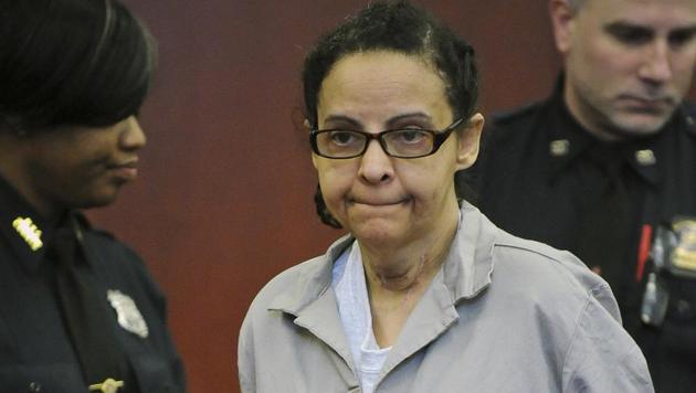 Yoselyn Ortega, who is charged with the stabbing deaths of two small children under her care, at her first court appearance in New York in March 2013. (AP File Photo)