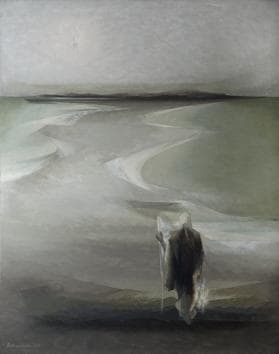 The Star That Beckons, Jehangir Sabavala, 1968: A haunting piece of muted colours and a stark landscape, it marks a time when the young artist was finding his own voice. (Photo courtesy Saffronart) The Star That Beckons, Jehangir Sabavala, 1968: A haunting piece of muted colours and a stark landscape, it marks a time when the young artist was finding his own voice. (Photo courtesy Saffronart)