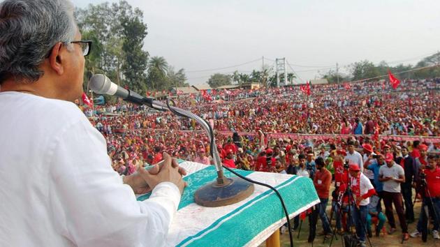 Political parties in the three northeastern states that went to polls last month — Tripura, Meghalaya and Nagaland — are scrambling to strike possible alliances ahead of counting day on Saturday. “We reached out to voters as best as we could. Now let’s see what they have decided,” said Bijan Dhar, CPM’s state secretary for Tripura. After 25 years in power, the CPM-ruled state is facing a tough fight from the BJP, which tied up with Indigenous Peoples Front of Tripura (IPFT). (PTI File) Political parties in the three northeastern states that went to polls last month — Tripura, Meghalaya and Nagaland — are scrambling to strike possible alliances ahead of counting day on Saturday. “We reached out to voters as best as we could. Now let’s see what they have decided,” said Bijan Dhar, CPM’s state secretary for Tripura. After 25 years in power, the CPM-ruled state is facing a tough fight from the BJP, which tied up with Indigenous Peoples Front of Tripura (IPFT). (PTI File)