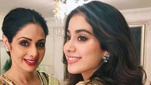 Janhvi Kapoor with her mother Sridevi in happier times.(Sridevi.kapoor/Instagram)